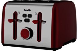 Breville Colour Notes 4 Slice Toaster - Claret Red